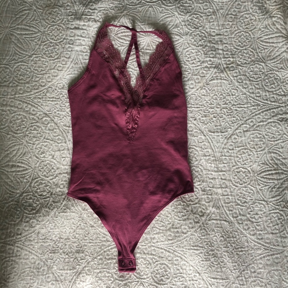 Express Lace Halter Bodysuit